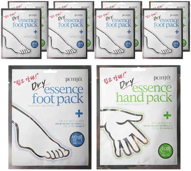 쁘띠페 드라이에센스 핸드 팩 5p + 풋 팩 5p, 1세트 - 쿠팡