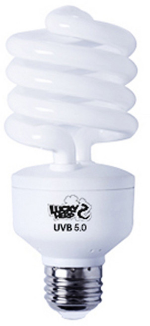 럭키허프 트로피컬 UVB 5.0 파충류 램프 26W, 혼합 색상, 1개