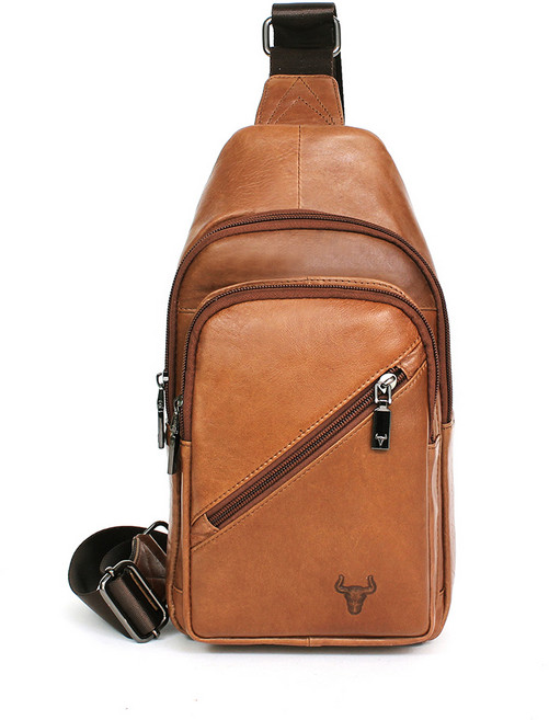 블루마운트 가죽 남성 슬링백 7243