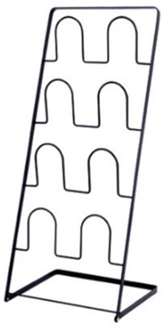 리빙해피 슬리퍼 랙 4단, 블랙, 1개