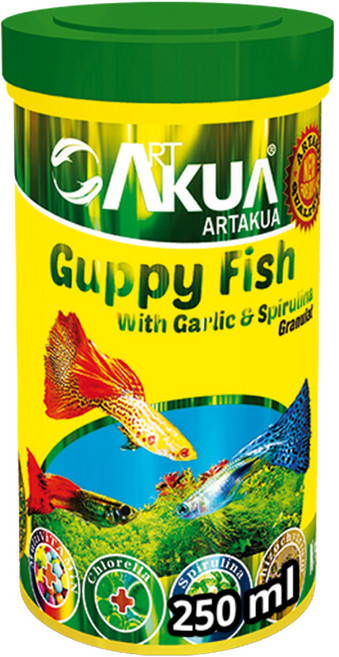 아트아쿠아 구피 스피룰리나 갈릭 사료, 250ml, 1개