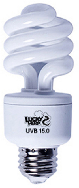 럭키허프 인텐스 UVB 15.0 파충류 램프 13W, 혼합 색상, 1개