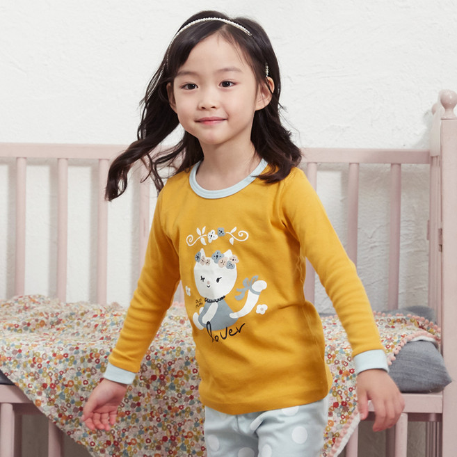 올로미미 아동용 러버 로토스 30수 후라이스 실내복 세트