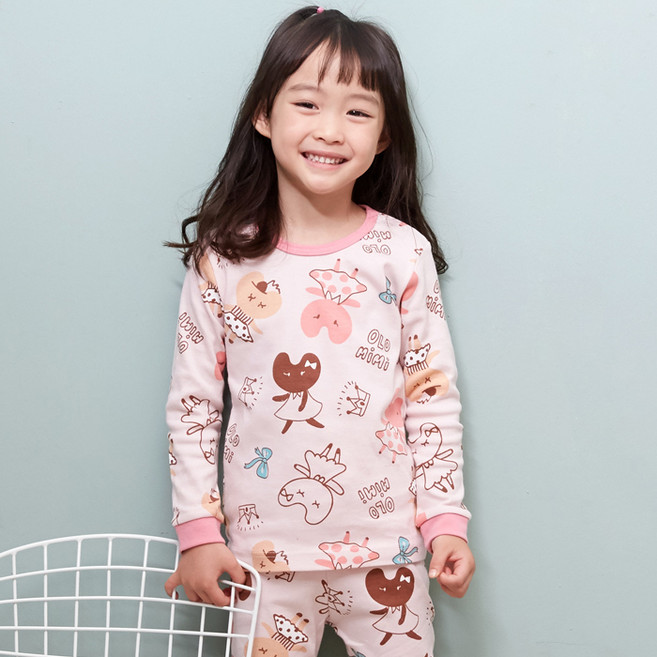 올로미미 아동용 댄스 투나잇 30수 후라이스 실내복 세트