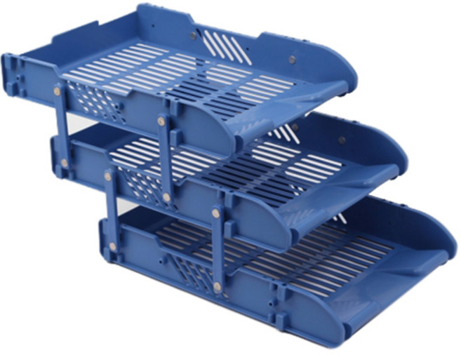 Tree 오피스 라이프 문서 보관함, 블루, 3단