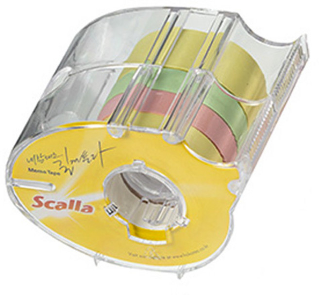 스칼라 메모테이프 10mm 3종 + 18mm, 노랑 + 핑크 + 그린, 1세트