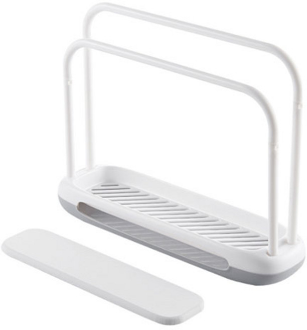 앤티스 라인업 배수 규조토 거치형 주방 걸이함, 화이트, 1개