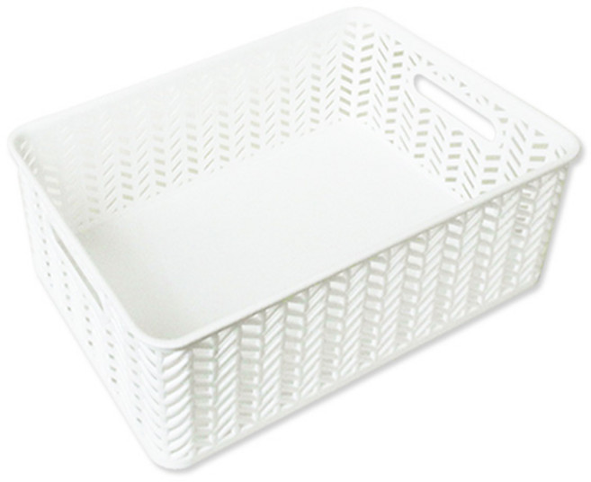 스내지 헤링본 바스켓 4-1호 오픈형 15L, 화이트, 1개