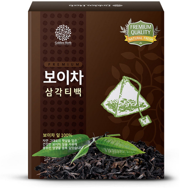 골든허브 프리미엄 보이차 삼각티백, 1g, 100개입, 1개