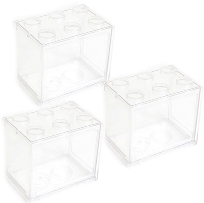 마리모 베타 블럭 어항, 투명, 3개