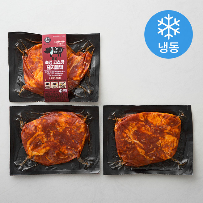 올반 숙성 고추장 돼지불백 (냉동), 180g, 3개