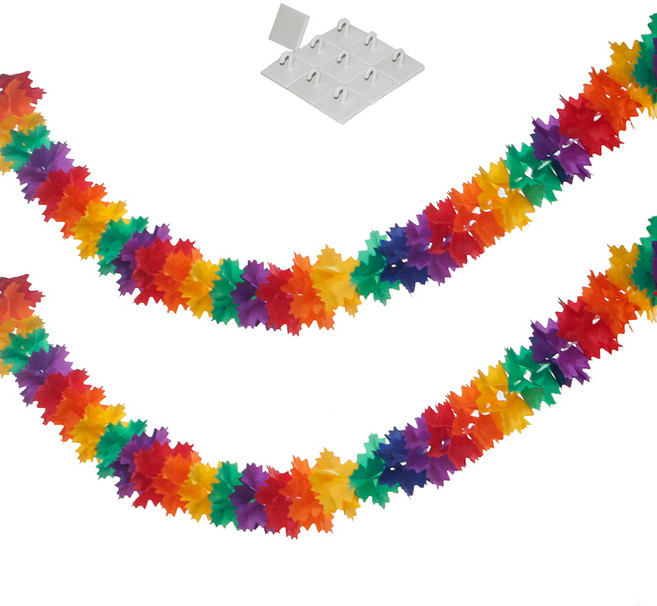 PARTYSHOW 派對裝飾拉旗, 2個, 彩虹色