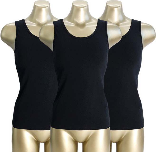 모띠마마 여성용 순면 스판 나시 3p