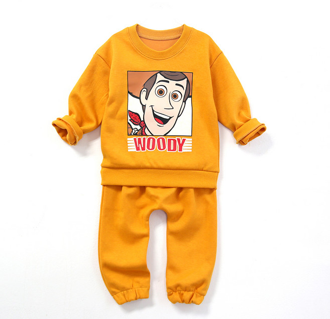 골든래빗 아동용 D 우디맨투맨 긴팔 상하의 세트