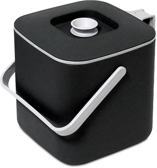 담따 들기편리한 음식물 쓰레기통 3L, 블랙, 1개