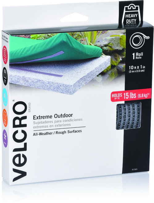 벨크로 헤비듀티 아웃도어 롤 3m 그레이, 1개