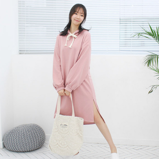 팡팡샵 T 긴 후드언발 임산부 원피스