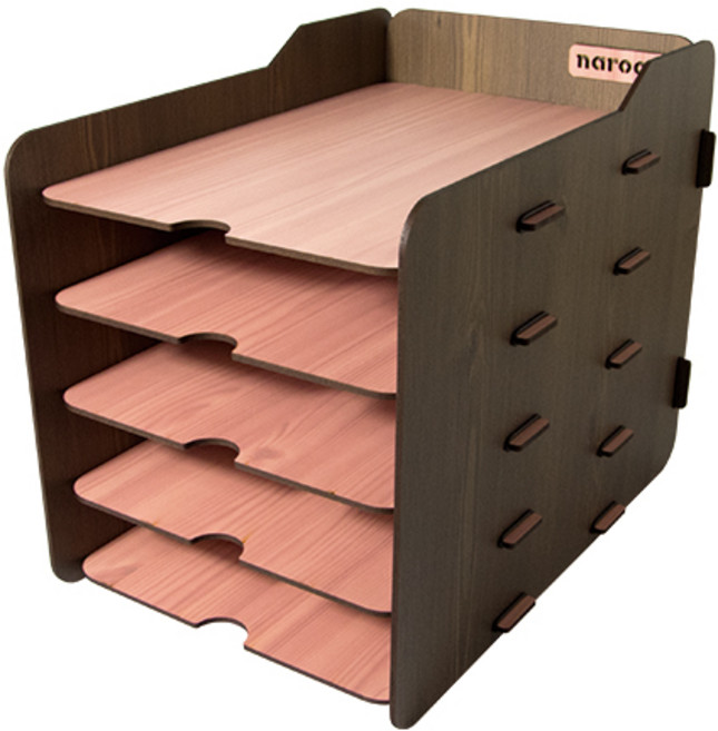 나룸 DIY 서류수납함 TWD-004, 핑크, 5칸