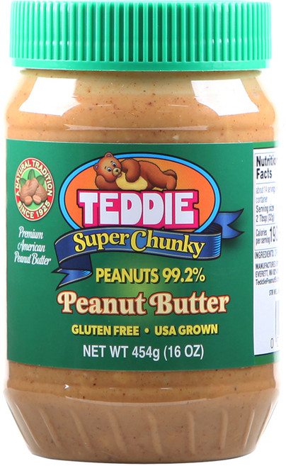 테디 땅콩버터 99.2% 슈퍼청키, 454g, 1개