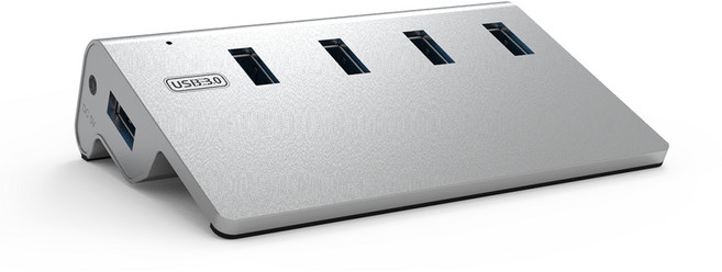 넥스트유 이지넷유비쿼터스 USB3.0 알루미늄 4포트 스탠드형 USB허브 NEXT-315UH, 혼합색상