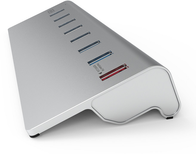 NEXT Easynet Ubiquitous USB3.0鋁製8端口支架式電源USB集線器 -319U3, 混色