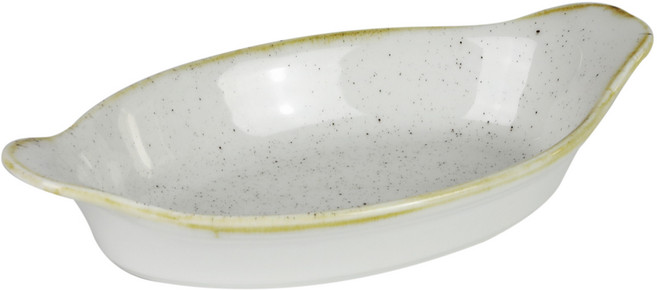 처칠 스톤캐스트 핸들 오벌 디쉬 소 20.5 x 11 x 4 cm, 발리화이트, 1개