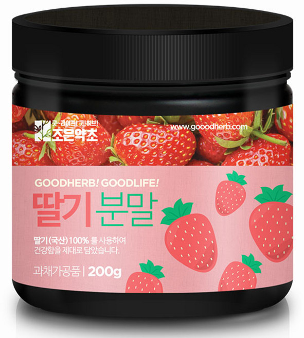 굿허브 동결건조 딸기 분말, 1개, 200g