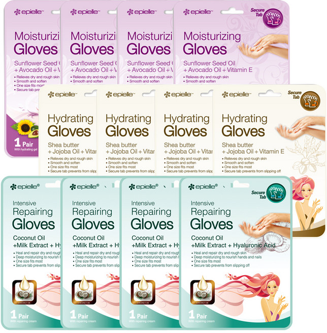 에피엘르 핸드마스크팩 모이스춰라이징 4p + 하이드레이팅 4p + 인텐시브 리페어링 4p, 1세트