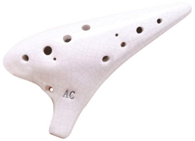 아이딜 도자기 베이직 오카리나 AC 케이스세트, 화이트, 1개