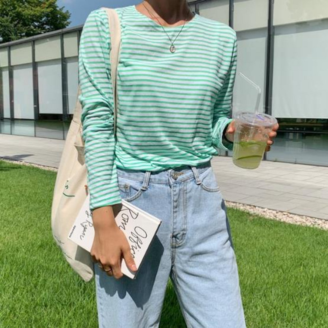 온더리버 여성용 무무캔디 단가라 티셔츠