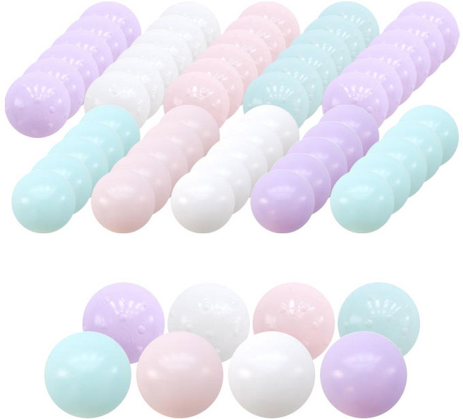 아하토이 킹콩 마시멜로 울퉁불퉁 터치공 40p + 볼풀공 40p, 랜덤 발송, 1세트