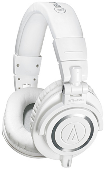 오디오테크니카 오버이어 밀폐형 모니터링 헤드폰, 화이트, ATH-M50x