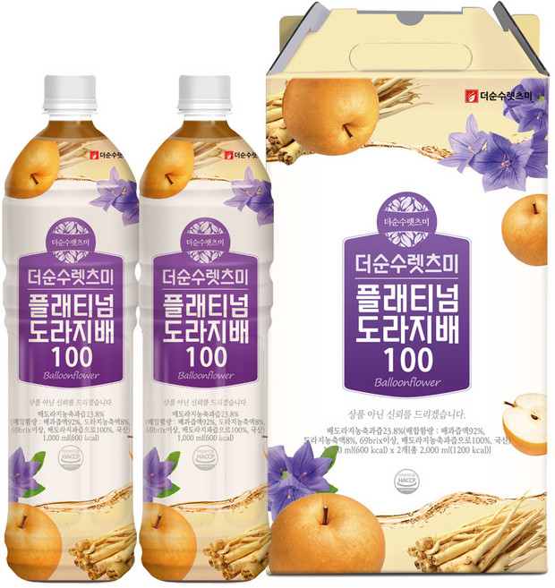 더순수렛츠미 도라지배즙 선물세트, 2L, 1세트