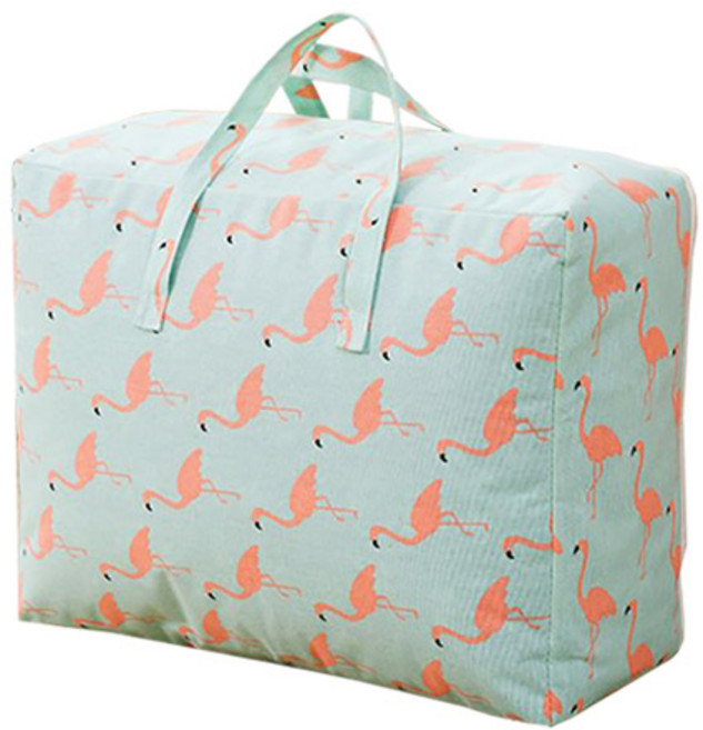 패브릭 이불 정리가방 대형 60 x 40 x 24 cm, 플라밍고, 1개