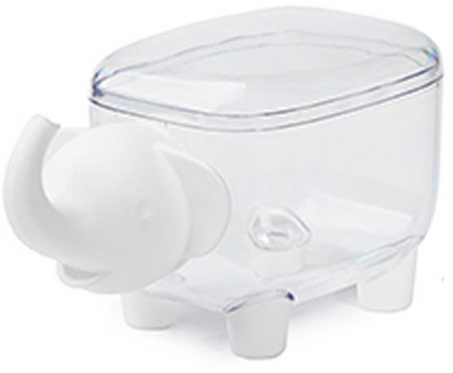 아기코끼리 면봉 화장솜 케이스, 화이트, 1개