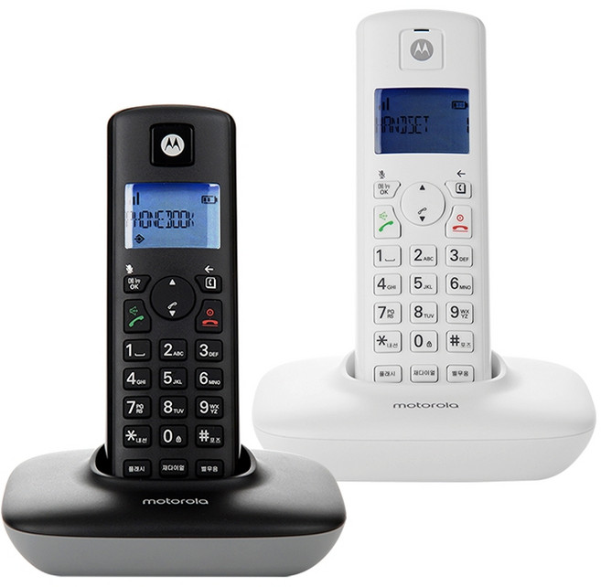 모토로라 무선 전화기 T401A+ 2p 세트 블랙 + 화이트