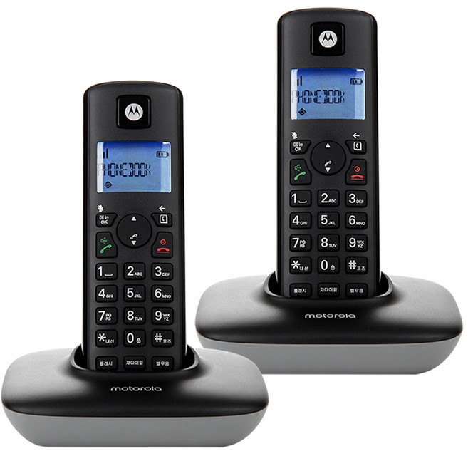 모토로라 디지털 무선 전화기 T401A+ 2p, T401A+(블랙)