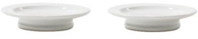 에라토 국산 옳음 다기잔 받침, 화이트, 2개