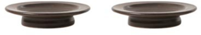 에라토 국산 옳음 다기잔 받침, 브라운, 2개