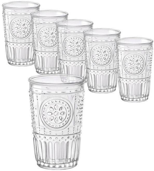 보르미올리 로맨틱 쿨러컵 475ml, 투명, 6개