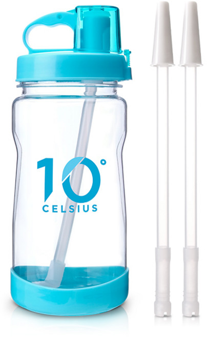 10도씨 빨대물통 1L + 빨대 2p, 민트