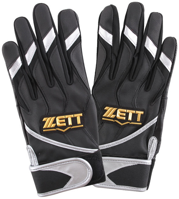 제트 배팅 야구장갑 양손용 BGK-595, 블랙 + 블랙, 1세트