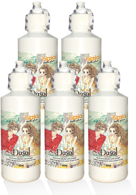 하이피아 두쏠 휴대용 소프트렌즈 보존액, 60ml, 5개