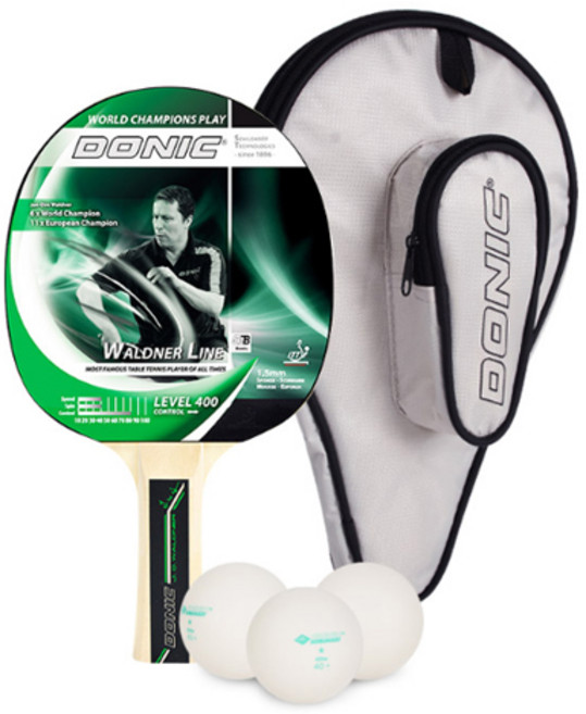 도닉 쉴트코트 탁구라켓세트 발트너 400 쉐이크 라켓 + 탁구공 3p + 가방, 1개