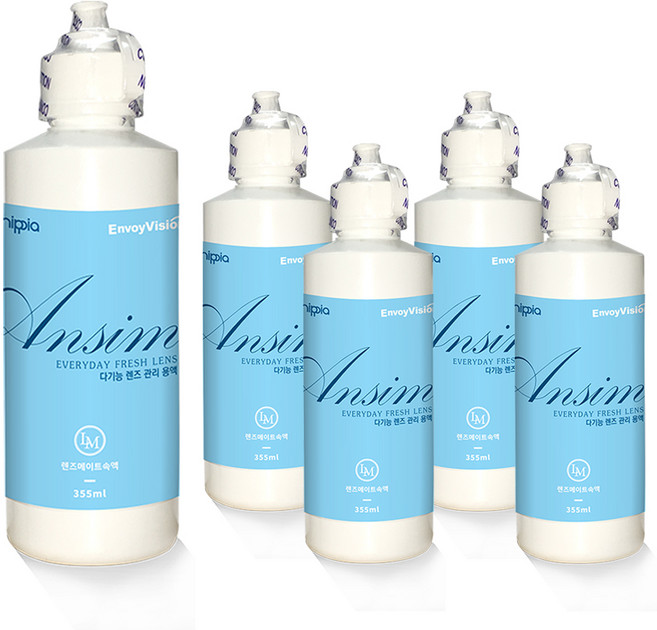 하이피아 렌즈메이트 소프트렌즈 보존액, 355ml, 5개