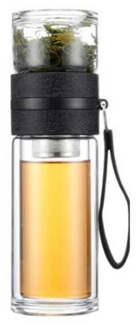 힙앤바디 플라워 티 텀블러, 블랙, 500ml, 1개