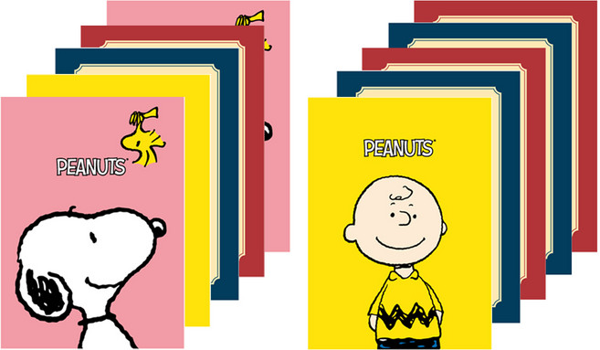 스누피 피너트 무제노트 10권, 랜덤 발송, 1세트