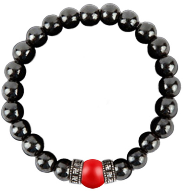 세븐스타 8mm 자석 경면주사볼 염주팔찌 3XL, 1개