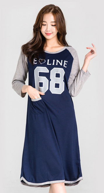 이라인 여성용 68 잠옷 원피스