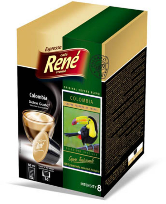 Rene 콜롬비아 엑셀소 돌체구스토 호환캡슐커피, 7g, 16개입, 1개